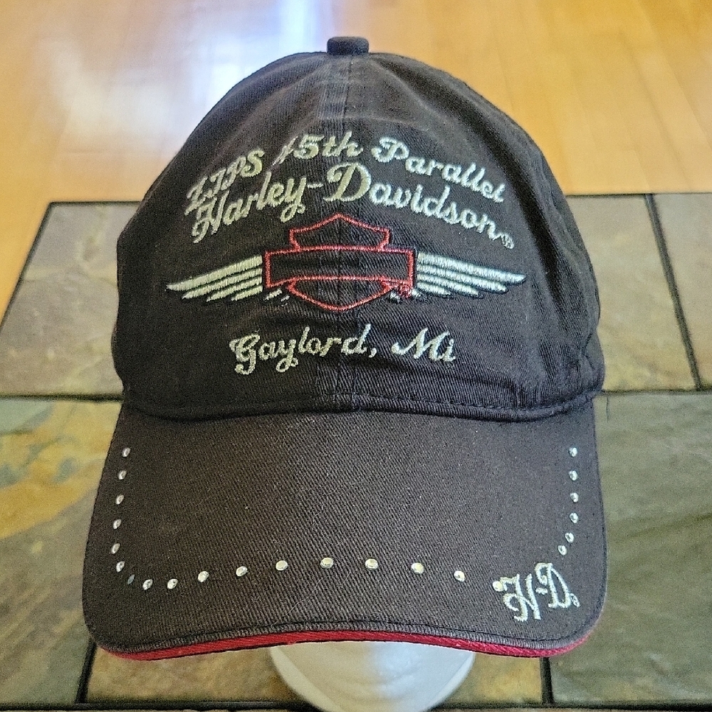 Harley-Davidson Hat, Black/Burgundy/Silver